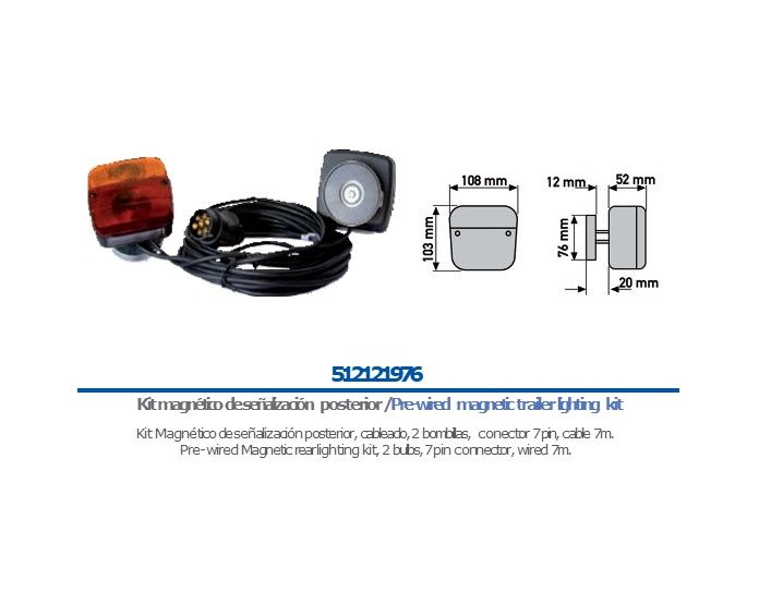 KIT SEÑALIZACION MAGNETICO 3/4 F
