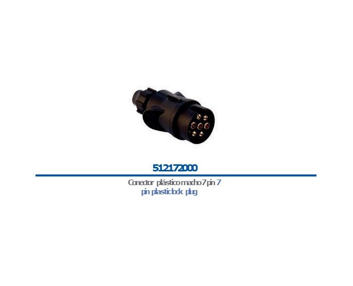 MACHO CONEXION REMOLQUE PLASTICO 7 P